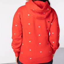 Load image into Gallery viewer, Cherry Red Love Hearts Embroidered Pattern Hoodies