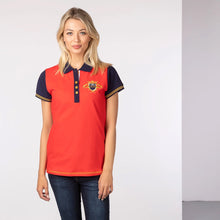 Load image into Gallery viewer, Ladies Equestrian Polo Shirt With Number 3 Back Piece
