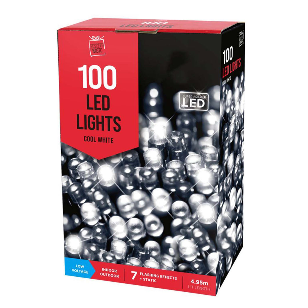 Festive Magic 100 Cool White LED Lights