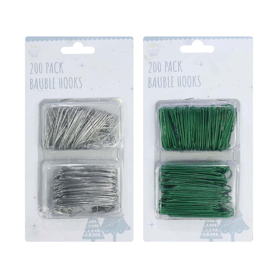 200 Bauble Hooks Assorted