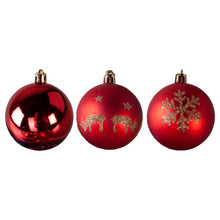 Load image into Gallery viewer, Shatterproof Red Baubles 5 Pack