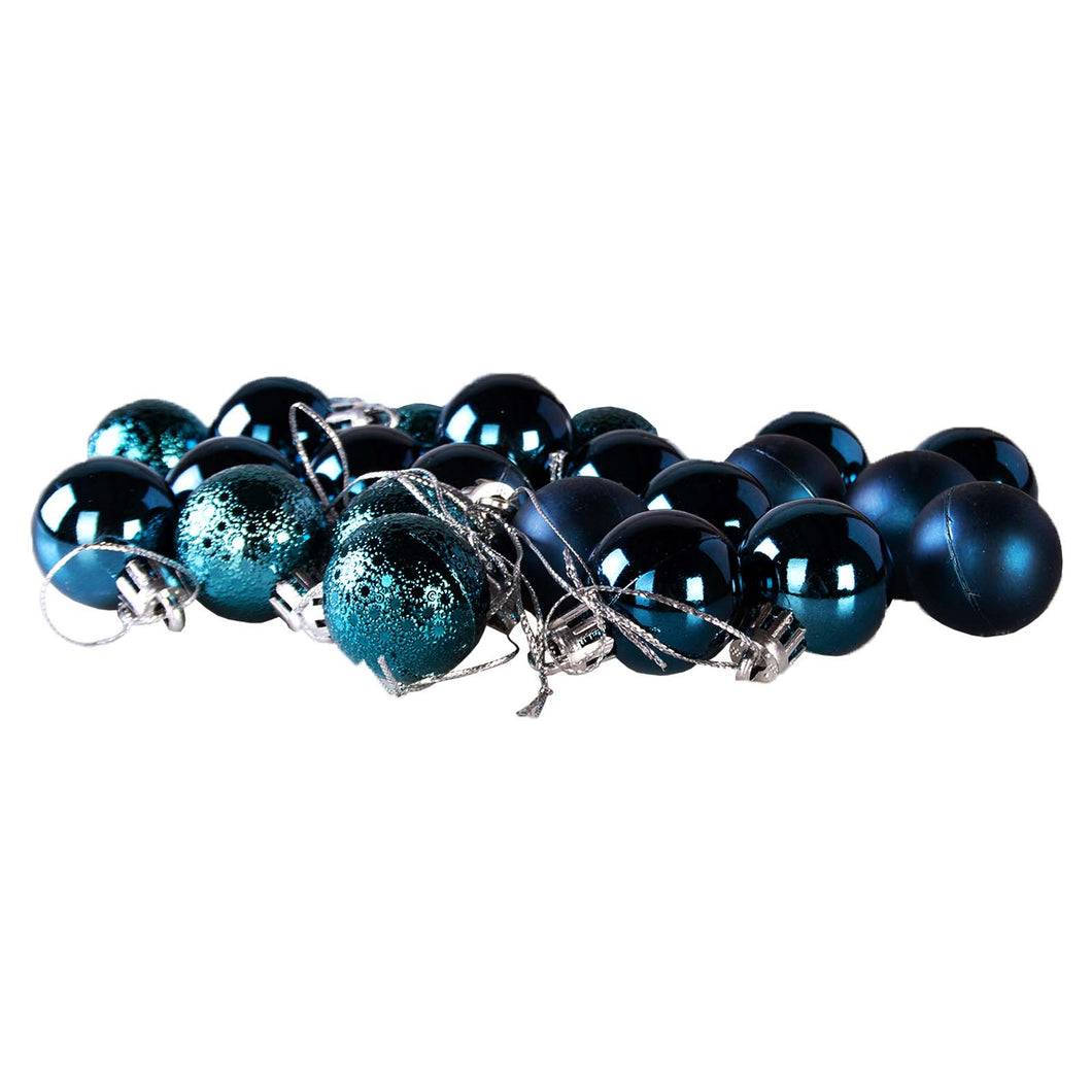 24 pack of blue baubles