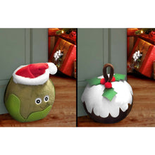 Load image into Gallery viewer, Sprout and Christmas pudding doorstops
