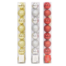 Load image into Gallery viewer, Baubles 8pk Glitter &amp; Shiny 6cm Assorted
