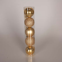 Load image into Gallery viewer, Gold Baubles 5pk 6cm
