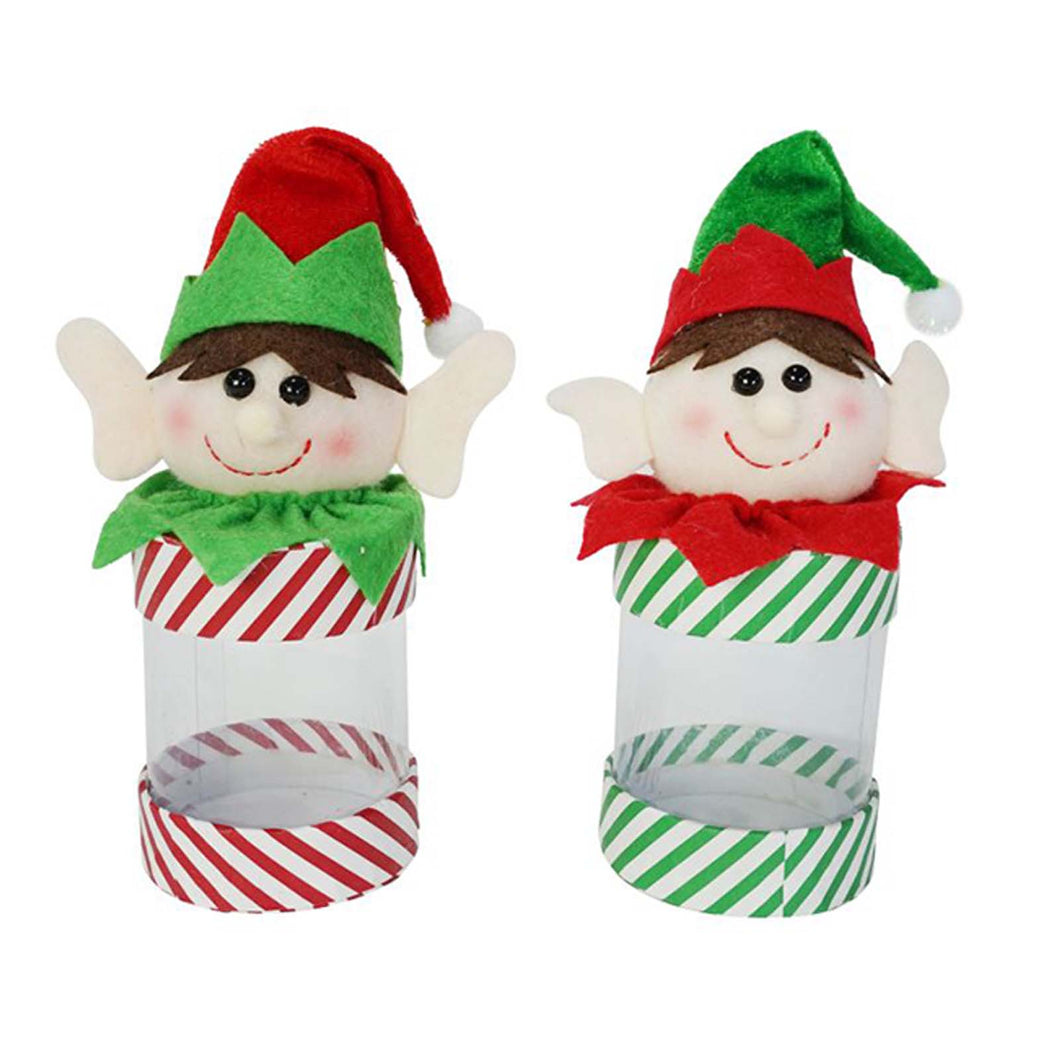 Elf Candy Cylinder Plush Elf - Clear Assorted