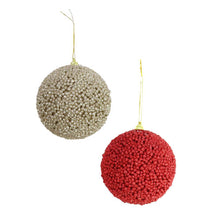 Load image into Gallery viewer, Beaded Glitter Baubles 8cm Assorted

