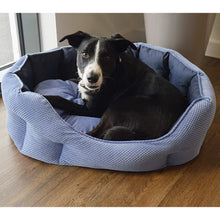 Load image into Gallery viewer, Rosewood Large Quilted Navy Dog Bed
