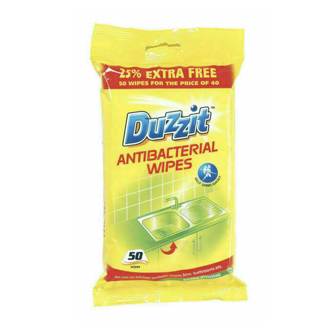Duzzit Anti Bacterial Wipes 50 Pack