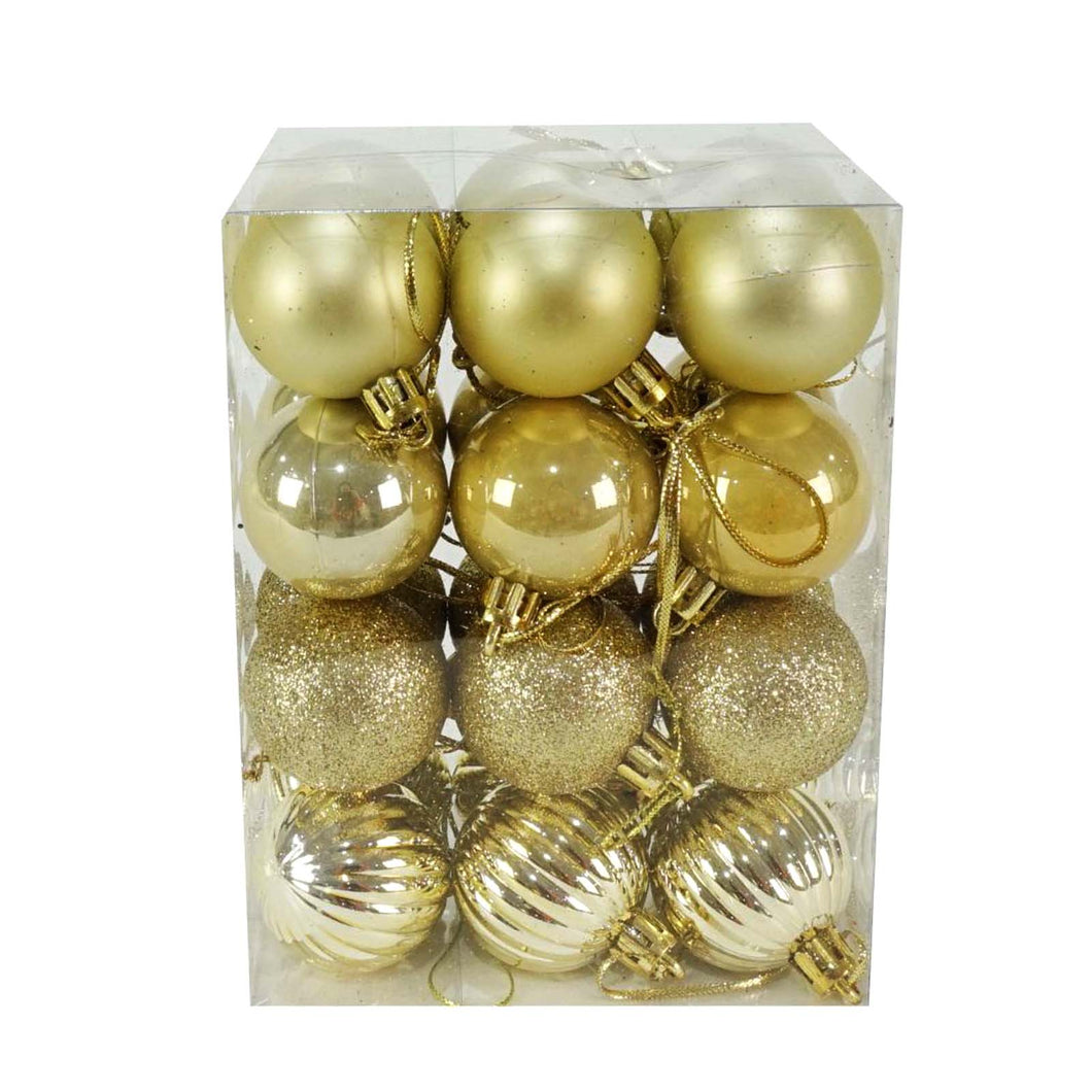 Pack of 24 champagne baubles