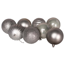 Load image into Gallery viewer, 8 pack of silver baubles

