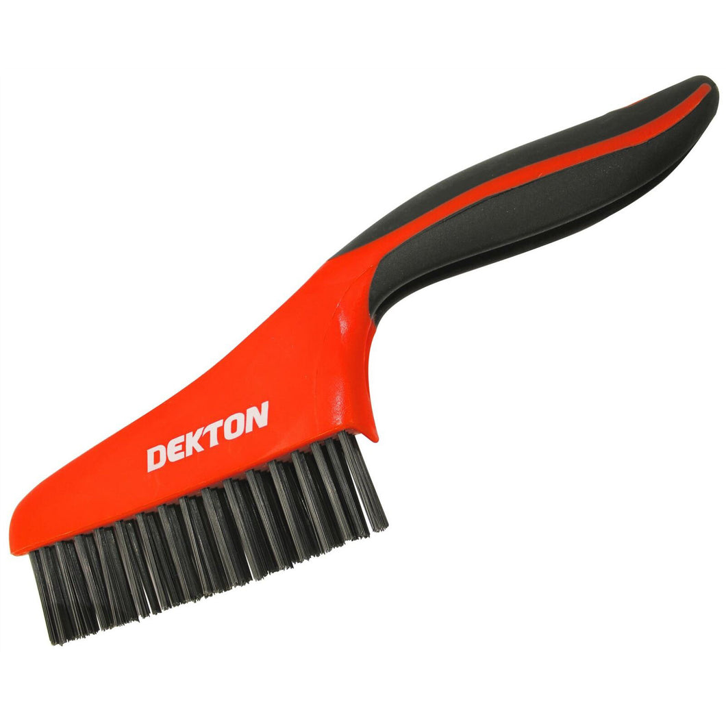 Dekton Soft Grip Carbon Steel Wire Brush