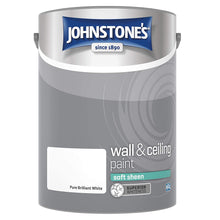 Load image into Gallery viewer, Johnstone&#39;s Vinyl Soft Sheen Brilliant White Paint 5L
