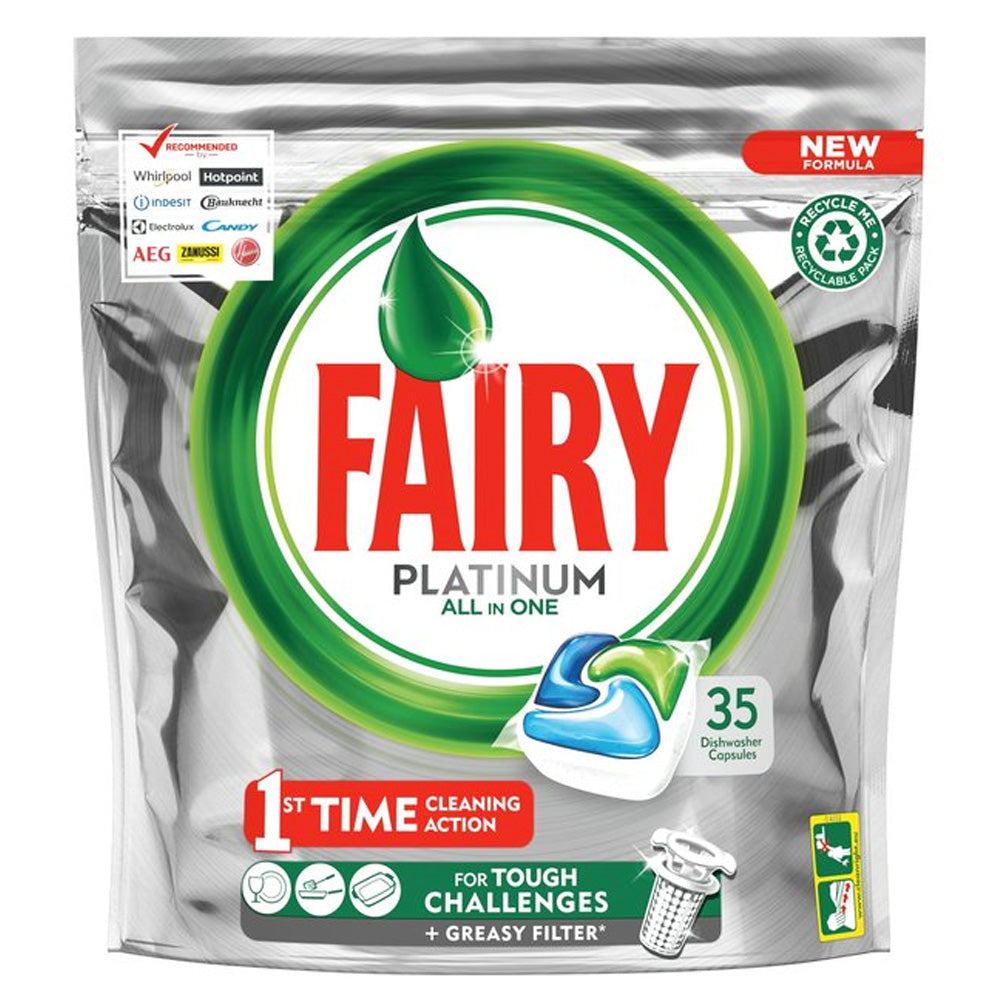 Fairy Platinum Dishwasher Tablets Original 35 Pack