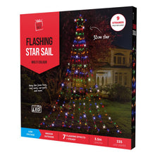 Load image into Gallery viewer, Festive Magic Multi-Coloured Flashing Star Sail
