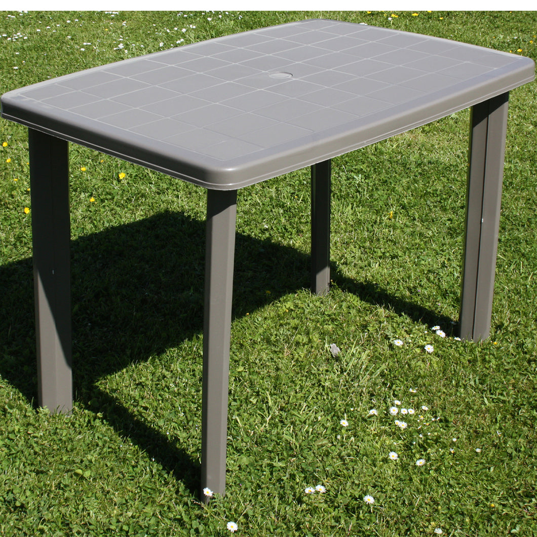 Plastic Taupe Garden Table 100x70cm
