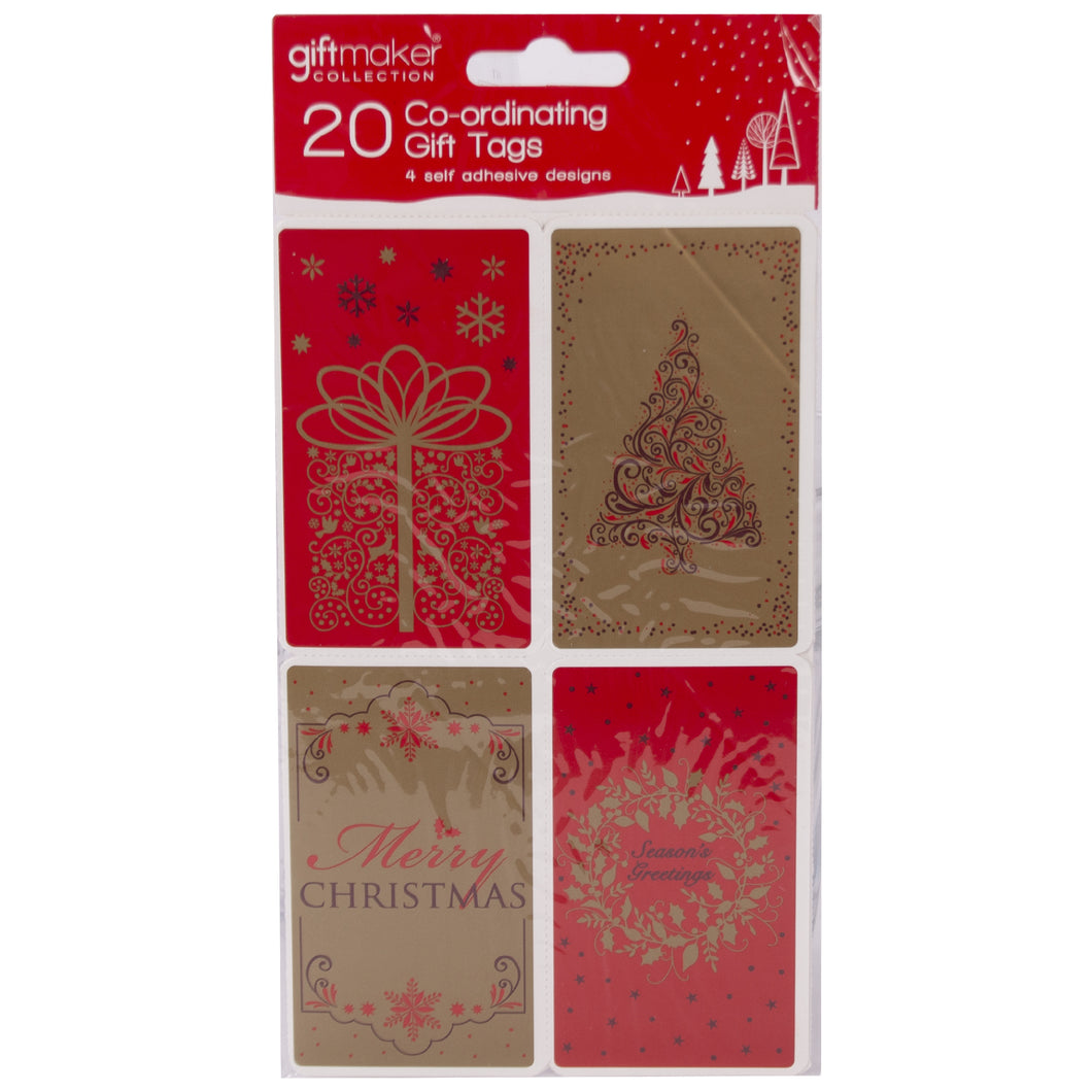 20 Co-Ordinating Christmas Gift Tags