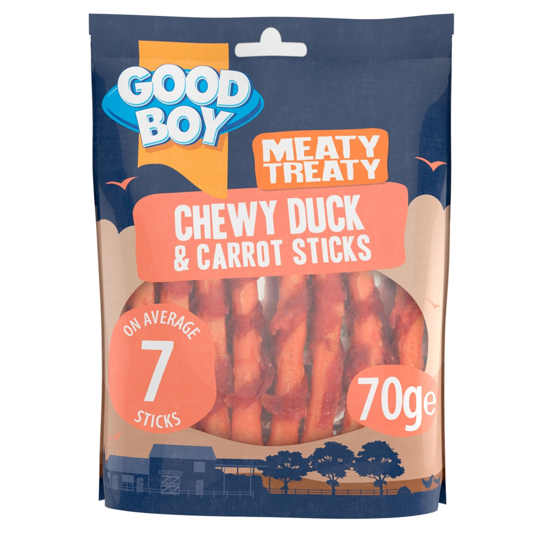 Good Boy Meaty Treaty Duck & Carrot Sticks 70g