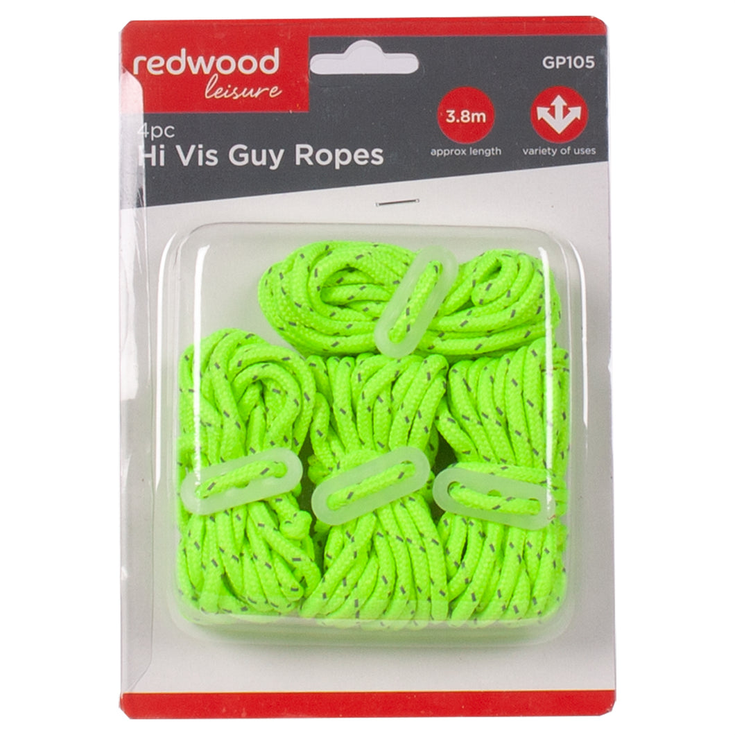 Hi Vis Guy Ropes 4 Pack