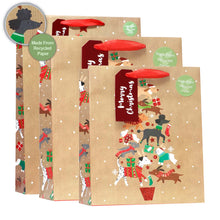Load image into Gallery viewer, Christmas kraft dog gift bags
