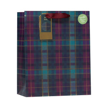 Load image into Gallery viewer, Christmas Purple Tartan Gift Bag
