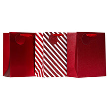 Load image into Gallery viewer, 3 red gift bags
