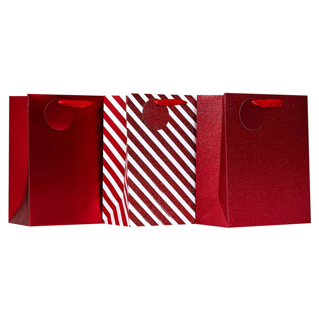 3 red gift bags
