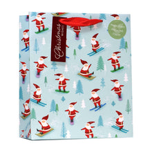 Load image into Gallery viewer, Christmas Skiing Santa Gift Bag
