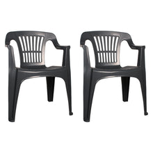 Load image into Gallery viewer, Grey Plastic Garden Chairs
