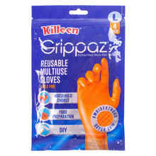 Load image into Gallery viewer, Large Killeen Grippaz rubber Gloves For Cleaning And DIY
