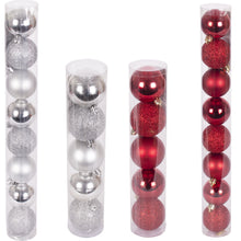 Load image into Gallery viewer, Snow White Red &amp; Silver Baubles
