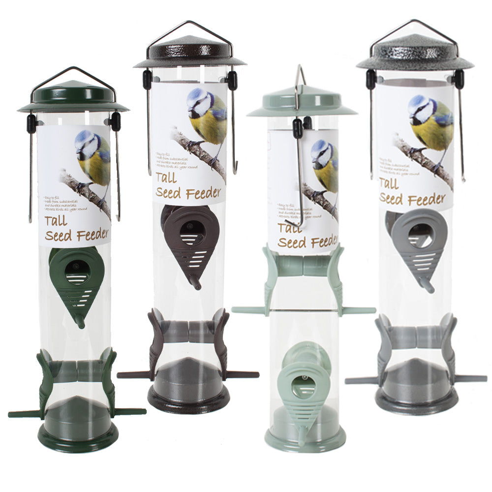 Hammertone Tall Seed Feeder (4 Assorted Colours)
