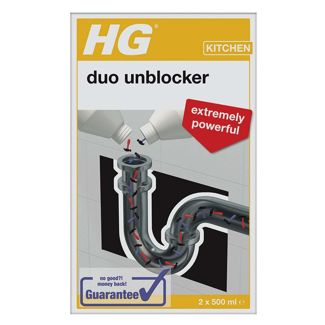 HG Duo Drain Unblocker  2x500ml