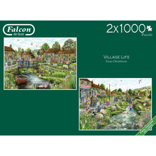 Load image into Gallery viewer, Falcon Village Life 2 x 1000 Piece Jigsaw
