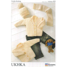 Load image into Gallery viewer, Cardi/Hat &amp; Scarf UKHKA 83 Knitting Pattern
