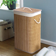Load image into Gallery viewer, Country Club Natural Bamboo Laundry Basket