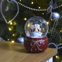 Load image into Gallery viewer, Three Kings Musical Red Velvet Snow Globe 10cm
