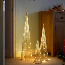 Load image into Gallery viewer, Three Kings Gold Sparkly TreeBelisk Set of 3