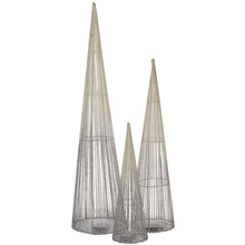 Load image into Gallery viewer, Three Kings Silver Sparkly Treebelisk Set Of 3
