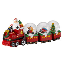 Load image into Gallery viewer, Three Kings All Aboard! Santa&#39;s Train SnowSphere
