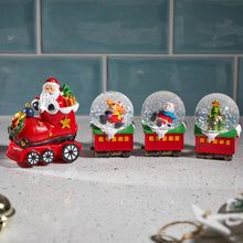 Load image into Gallery viewer, Three Kings All Aboard! Santa&#39;s Train SnowSphere
