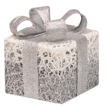 Load image into Gallery viewer, Three Kings Silver Sparkly Faux Gift Boxes Set of 3

