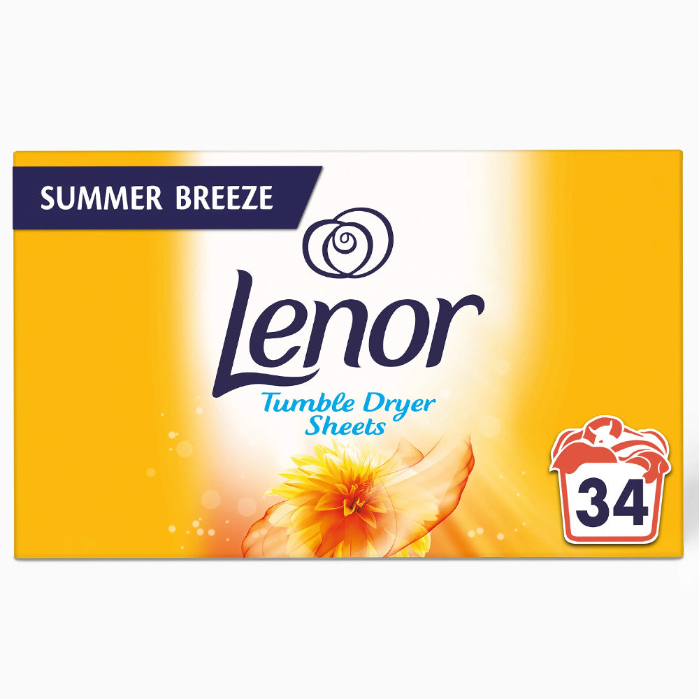 Lenor Tumble Dryer Sheets Summer Breeze 34 Pack