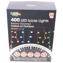 Load image into Gallery viewer, Battery Operated 400 LED Icicle Lights Range