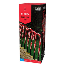 Load image into Gallery viewer, Festive Magic Candy Cane Lights 10pk
