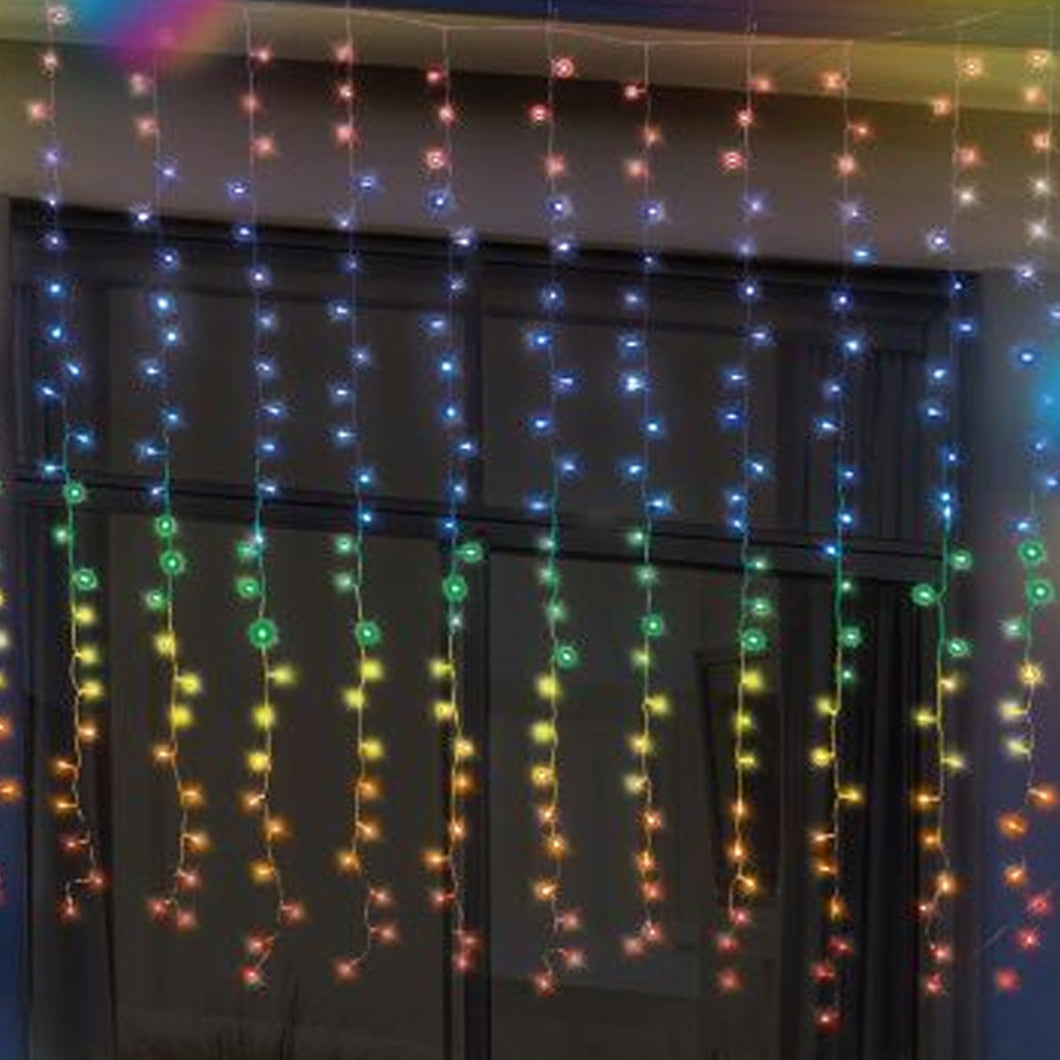Festive Magic 288 Curtain Rainbow Lights