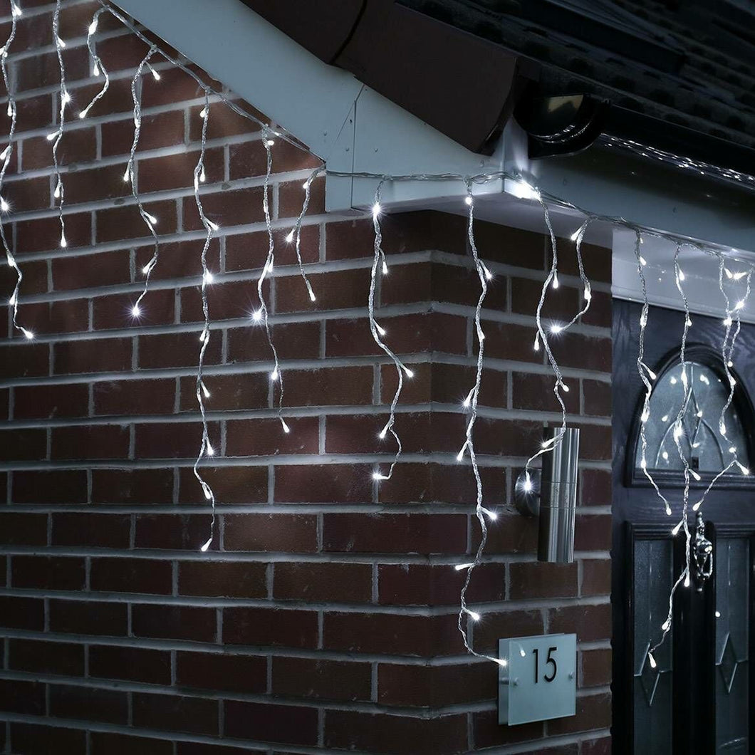 Festive Magic 480 Cool White Snowing Icicle Lights