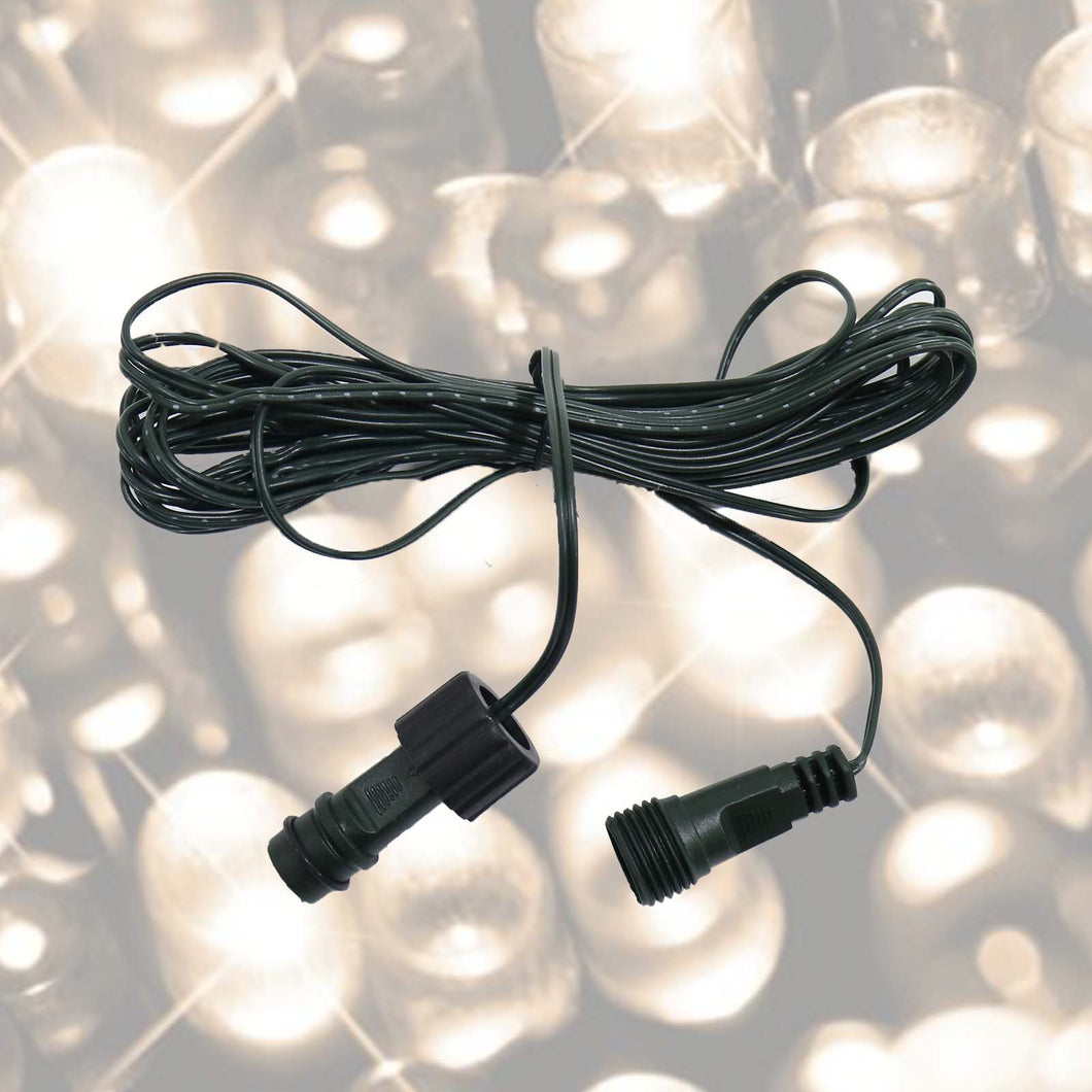 10 Metre LED Christmas Light Extension Cord Screw-On