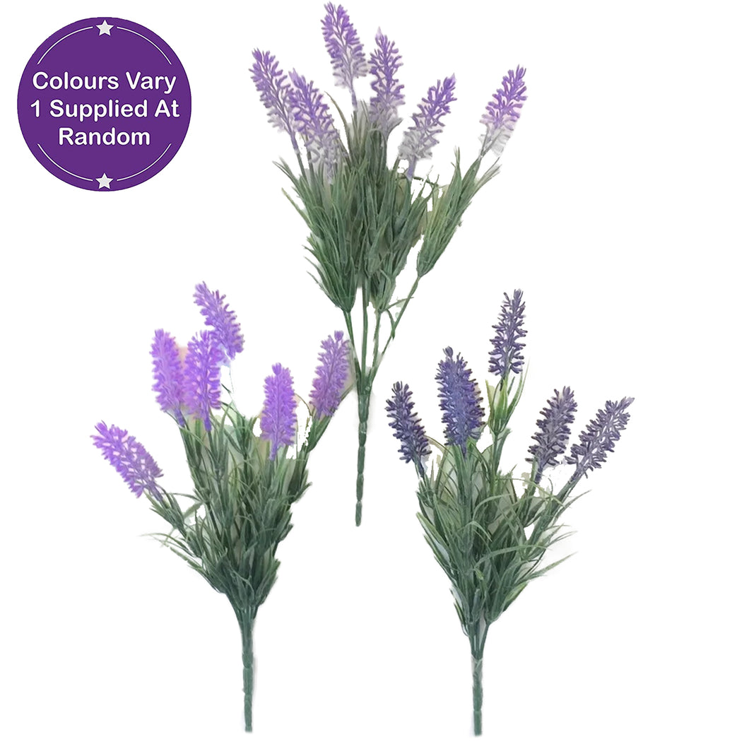 Artificial Single Stem Lavender Bush Assorted