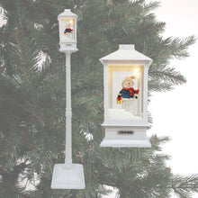 Load image into Gallery viewer, Christmas Musical Lamppost White And Red